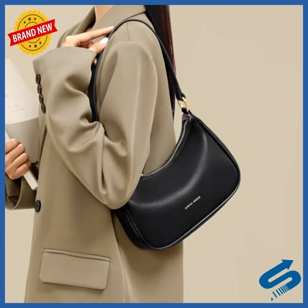 Leather Hobo Shoulder Bag with Dual Strap Design for Crossbody Wear